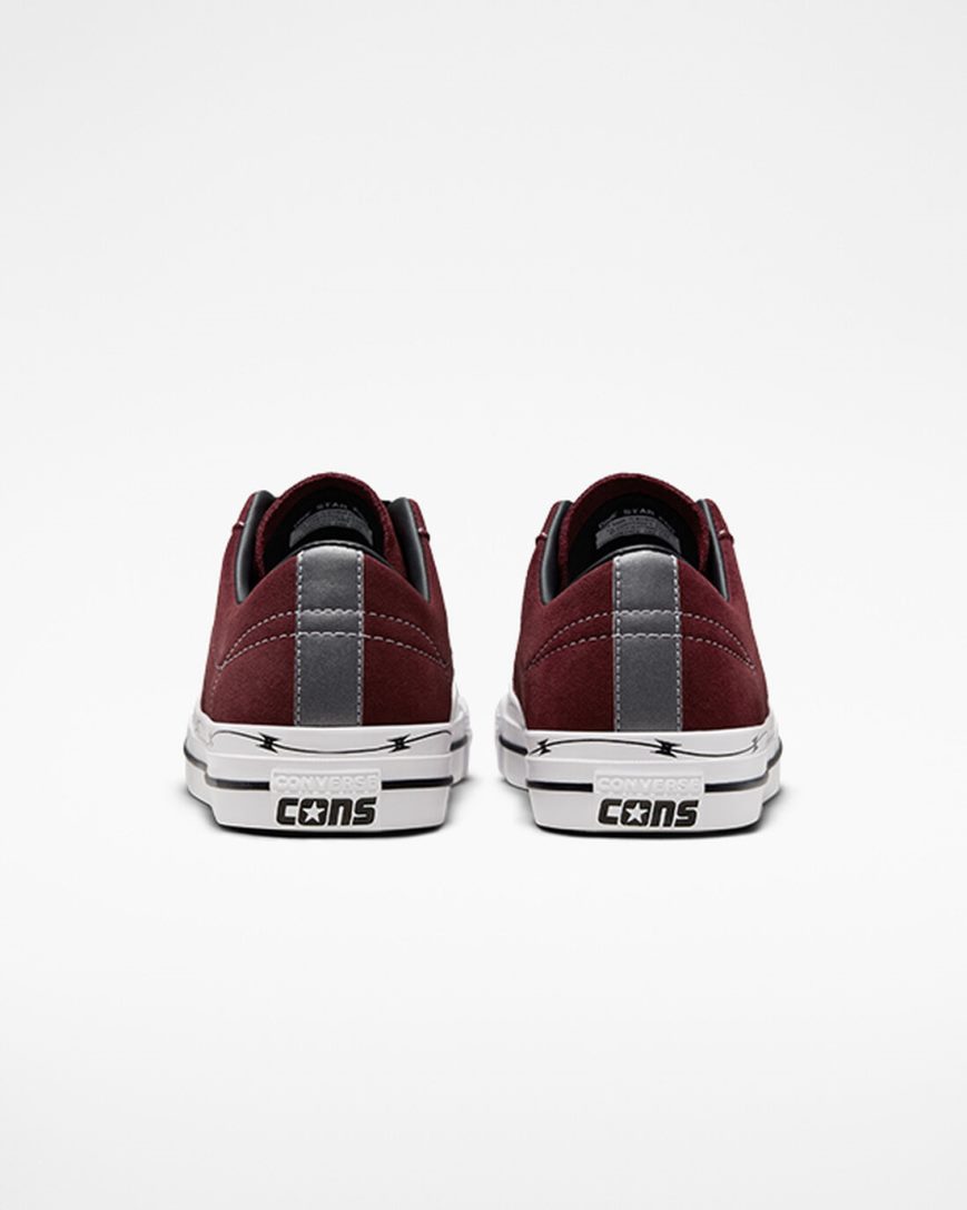 Skate Topanky Converse CONS One Star Pro Razor Wire Panske Tmavo Bordove Čierne Biele | SK FHXER5